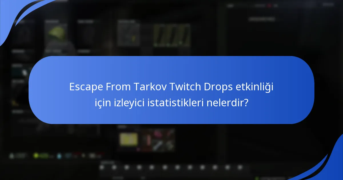 Escape From Tarkov Twitch Drops sırasında en iyi yayıncılar kimlerdi?
